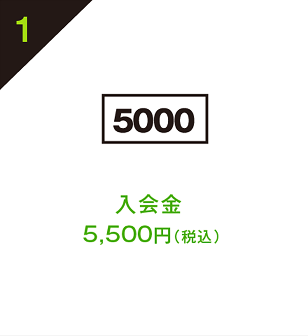 入会金
  5,000円（税抜）
