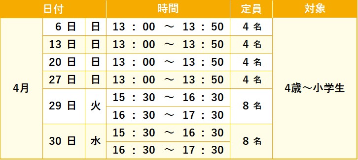 体操教室の体験スクール内容