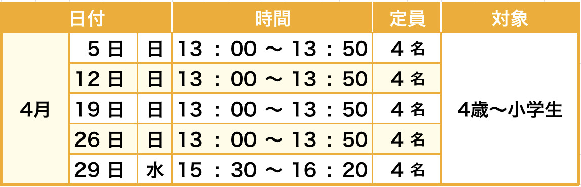 体操教室の体験スクール内容