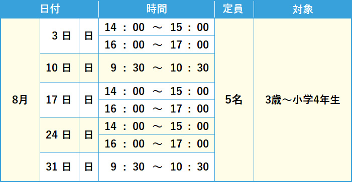 スイミング体験会